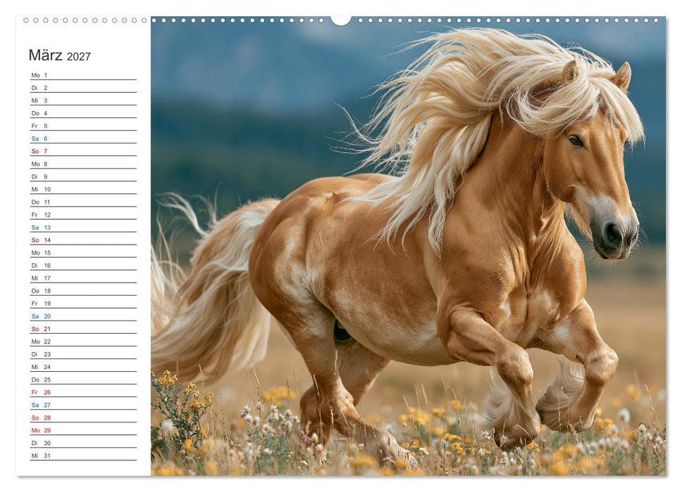Die Welt der Haflinger (CALVENDO Wandkalender 2027)