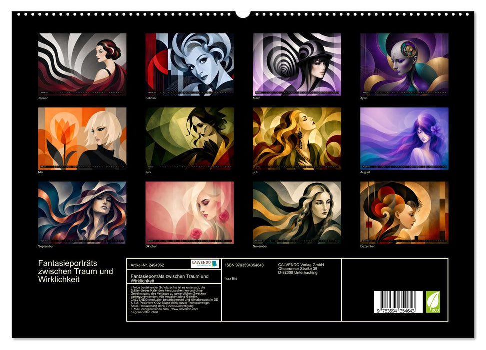 Fantasieporträts zwischen Traum und Wirklichkeit (CALVENDO Premium Wandkalender 2027)