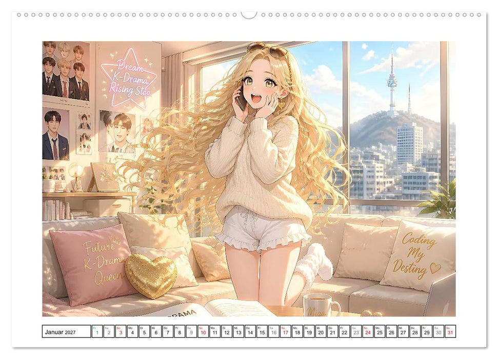 Ein K-Drama Sternchen hebt ab (CALVENDO Premium Wandkalender 2027)