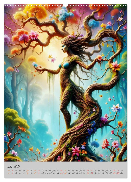 Aura végétale – Quand les arbres se font femmes (CALVENDO Calendrier mensuel 2027)