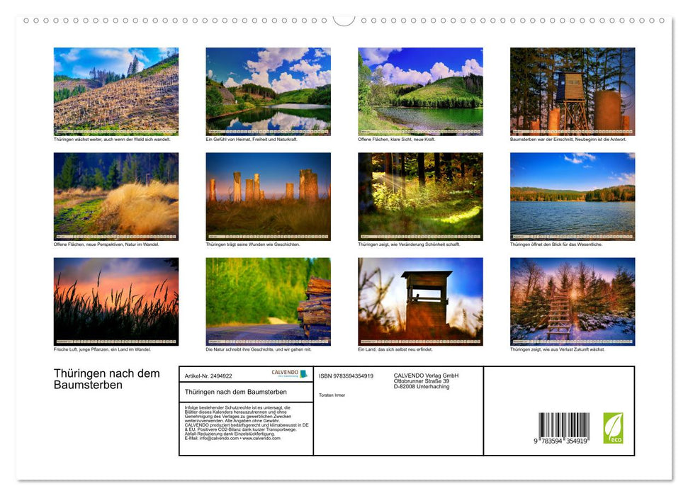 Thüringen nach dem Baumsterben (CALVENDO Premium Wandkalender 2027)