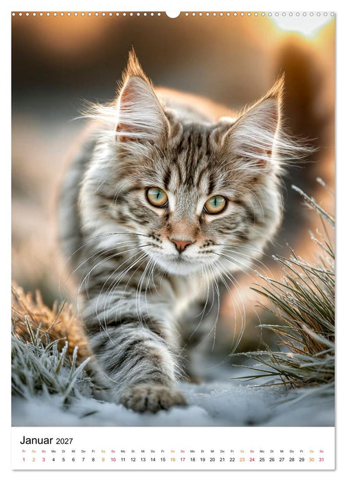 Kätzchen - Mini-Tiger in Aktion (CALVENDO Premium Wandkalender 2027)