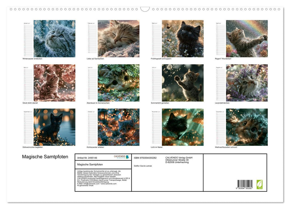 Magische Samtpfoten (CALVENDO Wandkalender 2027)
