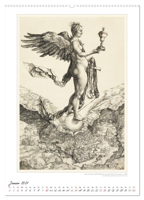 Albrecht Dürer - Kupferstiche. Kunstkalender (CALVENDO Premium Wandkalender 2027)
