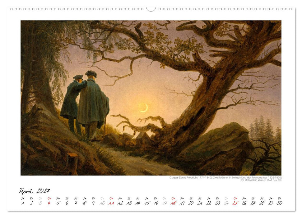 Im Mondschein. Malerische stille Nacht - Kunstkalender (CALVENDO Premium Wandkalender 2027)