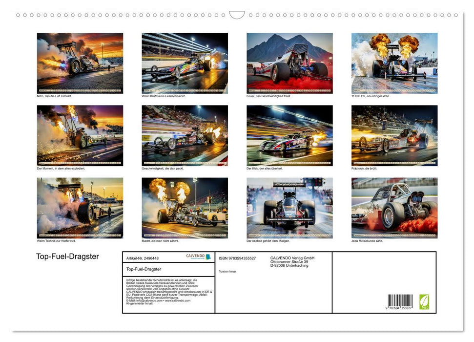 Top-Fuel-Dragster (CALVENDO Wandkalender 2027)