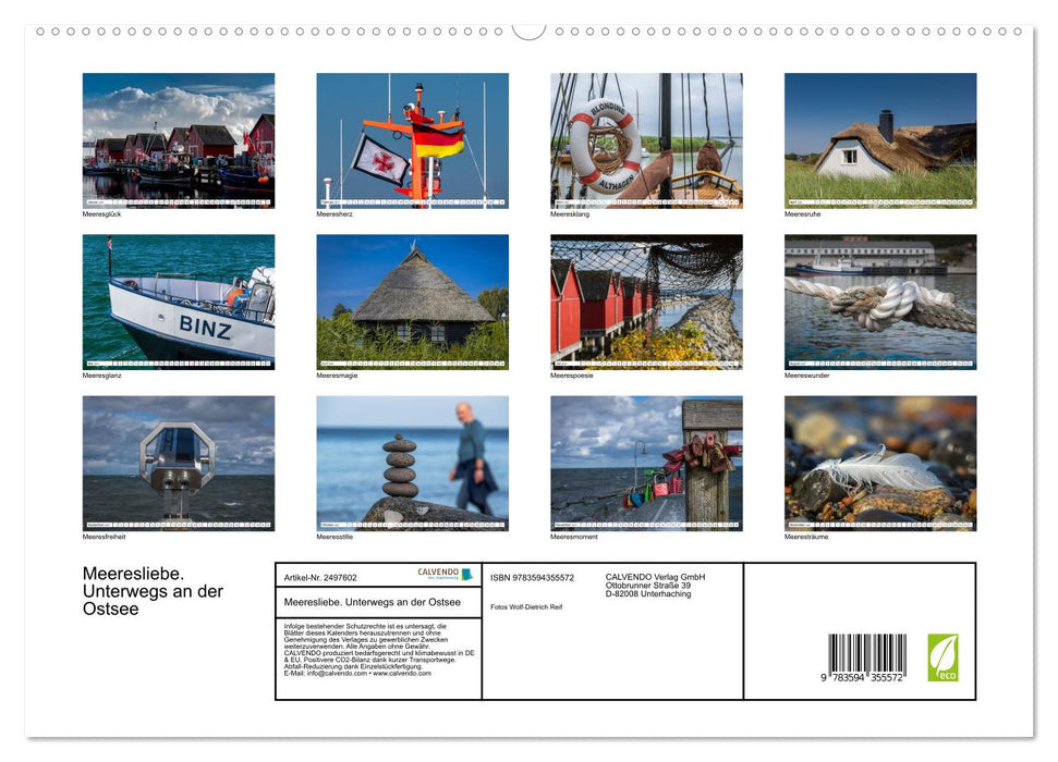 Meeresliebe. Unterwegs an der Ostsee (CALVENDO Premium Wandkalender 2027)