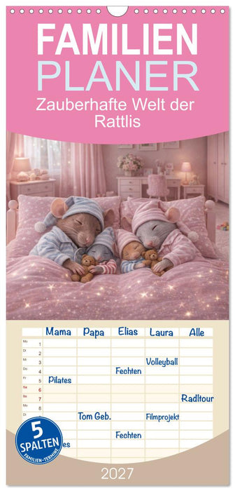 Zauberhafte Welt der Rattlis (CALVENDO Familienplaner 2027)