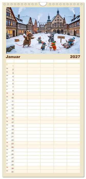 Zauberhafte Welt der Rattlis (CALVENDO Familienplaner 2027)