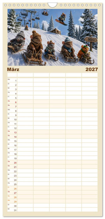 Zauberhafte Welt der Rattlis (CALVENDO Familienplaner 2027)