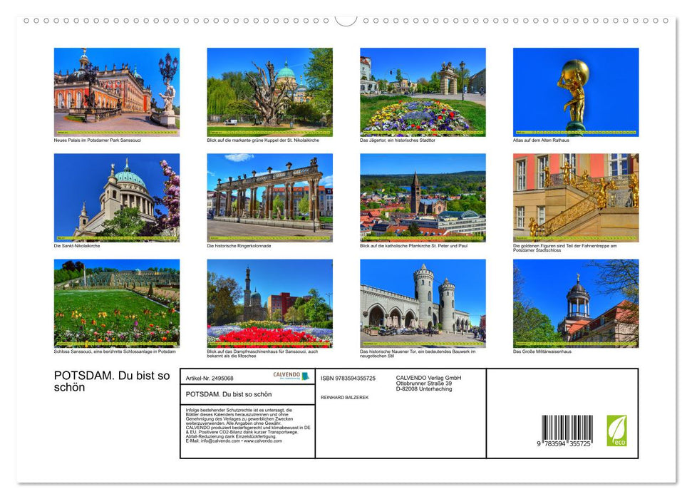 POTSDAM. Du bist so schön (CALVENDO Premium Wandkalender 2027)