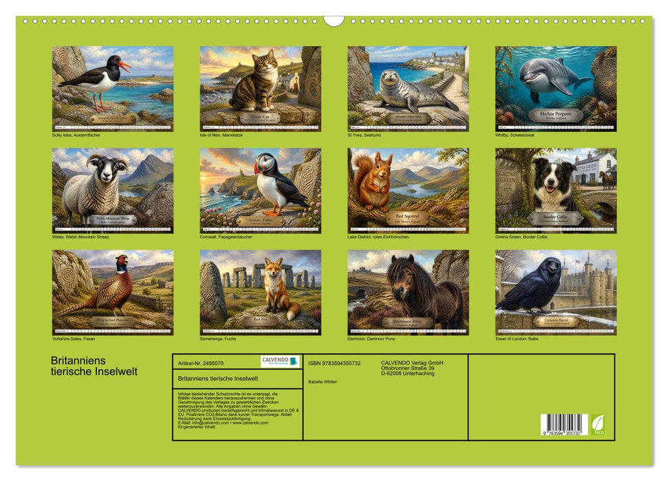 Britanniens tierische Inselwelt (CALVENDO Wandkalender 2027)