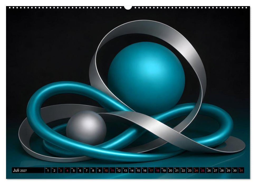 Geometrie in Bewegung Form Farbe Fantasie (CALVENDO Premium Wandkalender 2027)