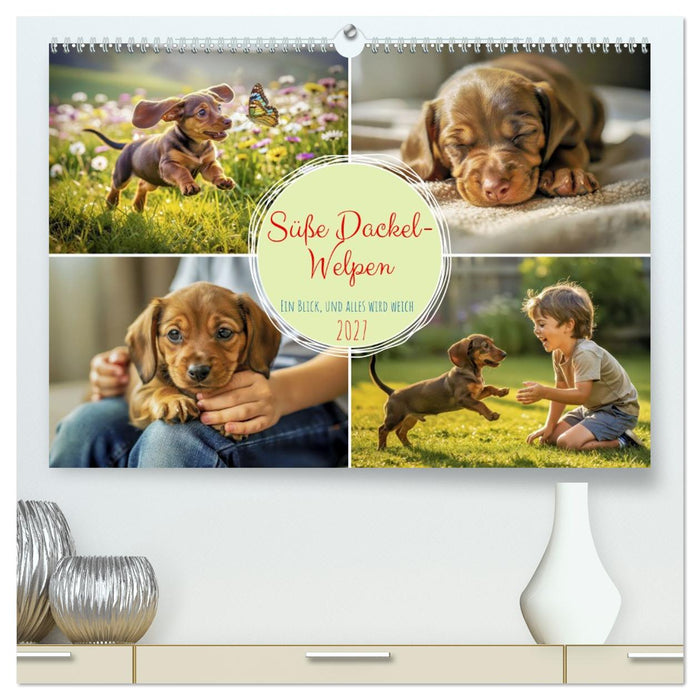 Süße Dackel-Welpen (CALVENDO Premium Wandkalender 2027)