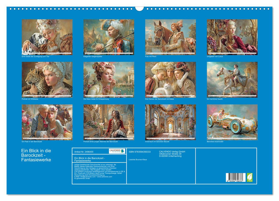 Ein Blick in die Barockzeit - Fantasiewerke (CALVENDO Wandkalender 2027)