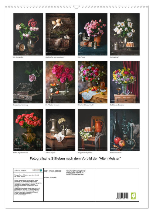 Fotografische Stillleben nach dem Vorbild der "Alten Meister" (CALVENDO Wandkalender 2027)