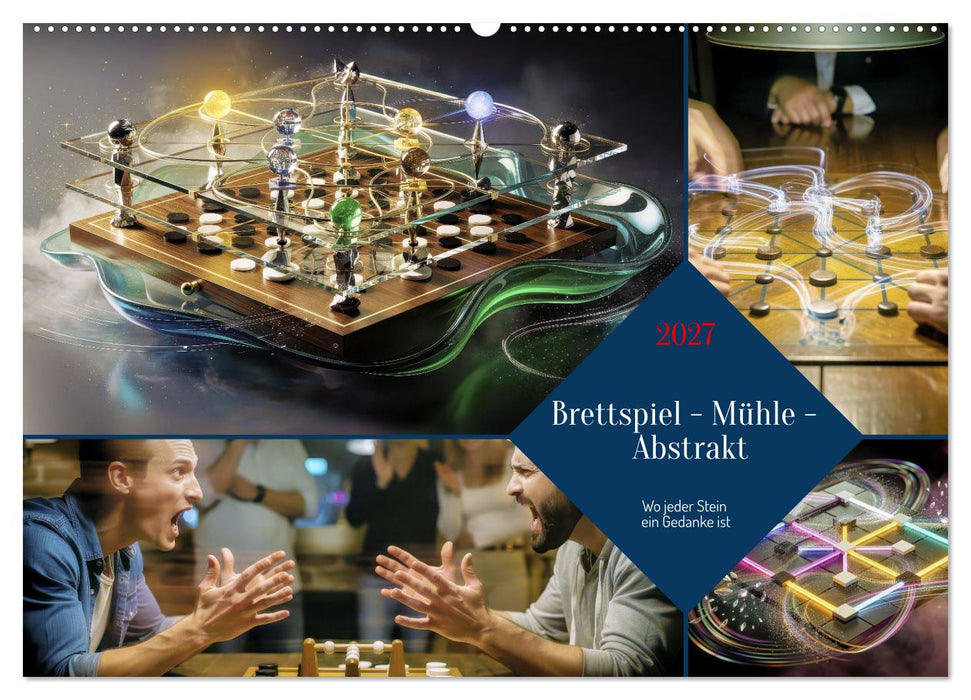Brettspiel - Mühle - Abstrakt (CALVENDO Wandkalender 2027)