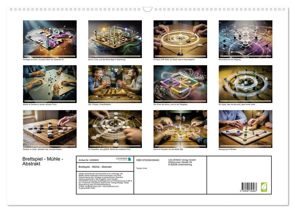 Brettspiel - Mühle - Abstrakt (CALVENDO Wandkalender 2027)