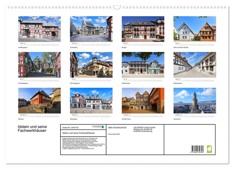 Idstein und seine Fachwerkhäuser (CALVENDO Wandkalender 2027)
