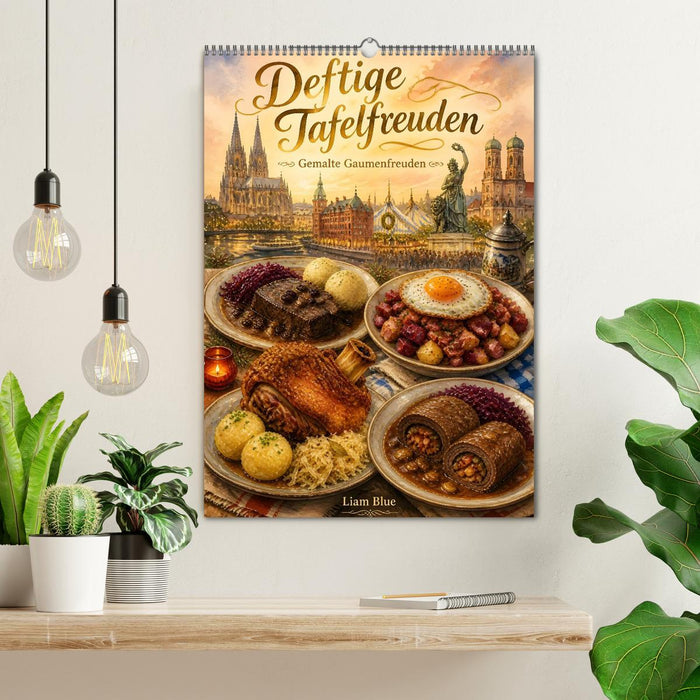 Deftige Tafelfreuden - Gemalte Gaumenfreuden (CALVENDO Wandkalender 2027)