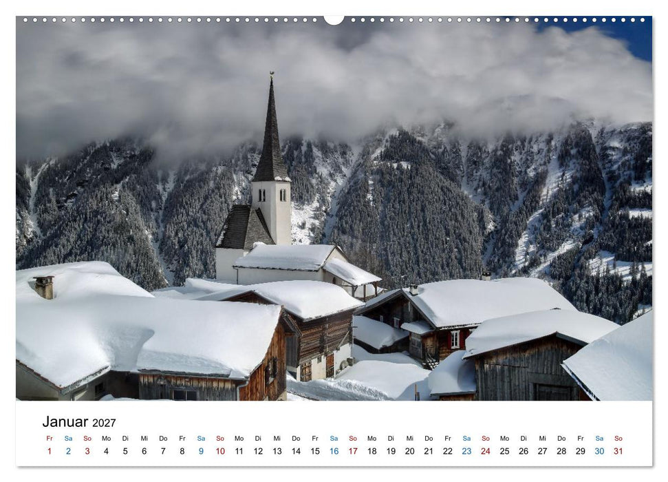 Sakrallandschaft Surselva (CALVENDO Premium Wandkalender 2027)