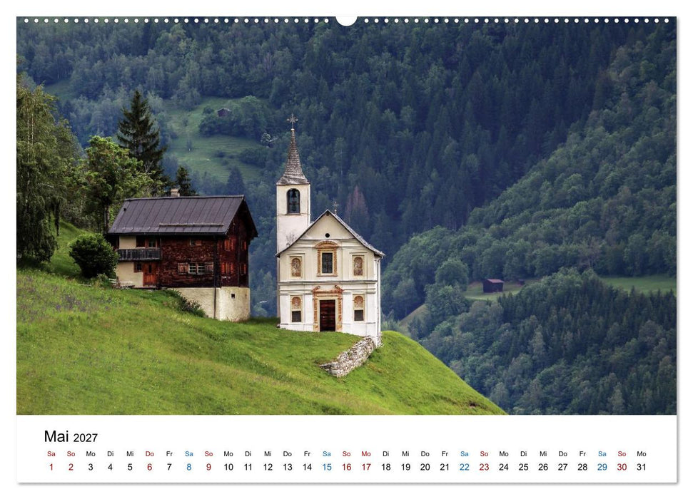Sakrallandschaft Surselva (CALVENDO Premium Wandkalender 2027)