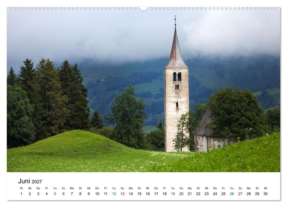 Sakrallandschaft Surselva (CALVENDO Premium Wandkalender 2027)