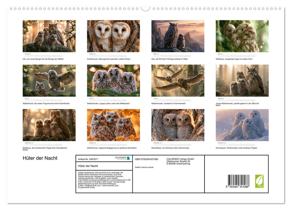 Hüter der Nacht (CALVENDO Premium Wandkalender 2027)