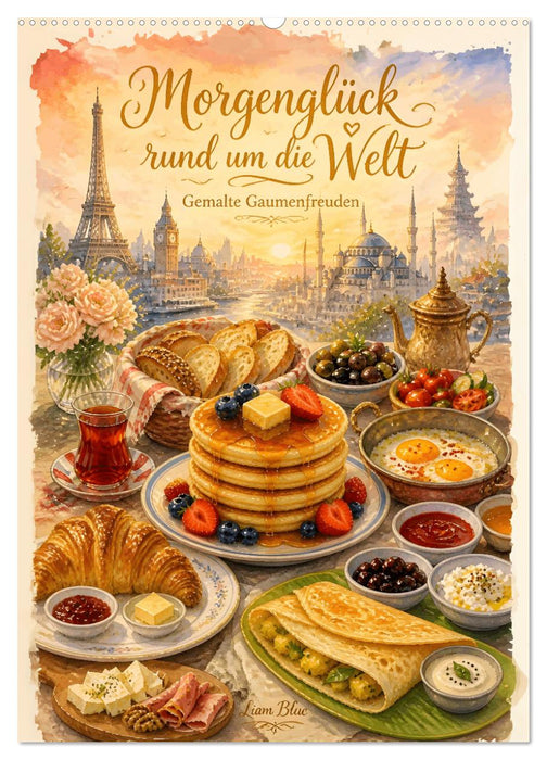 Morgenglück rund um die Welt - Gemalte Gaumenfreuden (CALVENDO Wandkalender 2027)