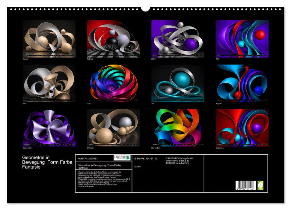 Geometrie in Bewegung Form Farbe Fantasie (CALVENDO Wandkalender 2027)