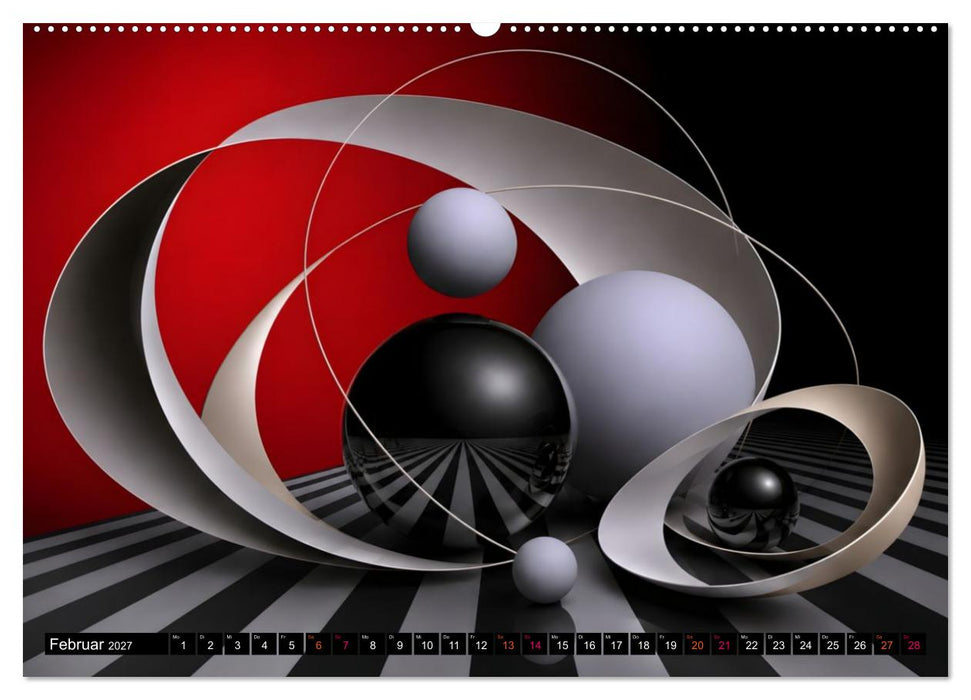 Geometrie in Bewegung Form Farbe Fantasie (CALVENDO Wandkalender 2027)