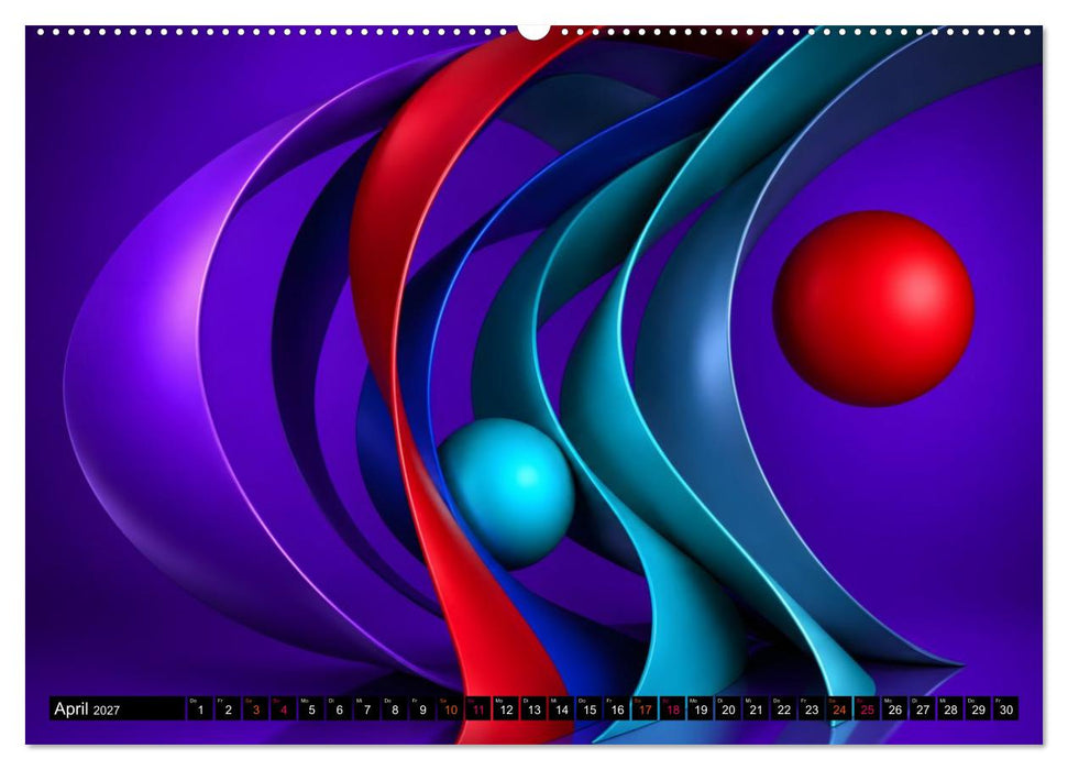 Geometrie in Bewegung Form Farbe Fantasie (CALVENDO Wandkalender 2027)