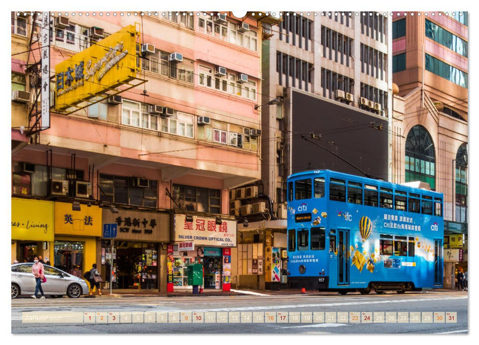 Ein Tag in Hongkong - eine etwas andere Sicht (CALVENDO Premium Wandkalender 2027)