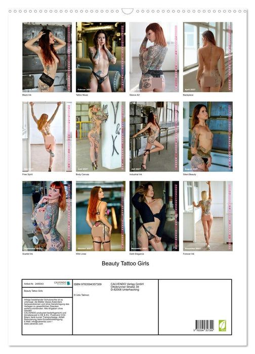 Beauty Tattoo Girls (CALVENDO Wandkalender 2027)