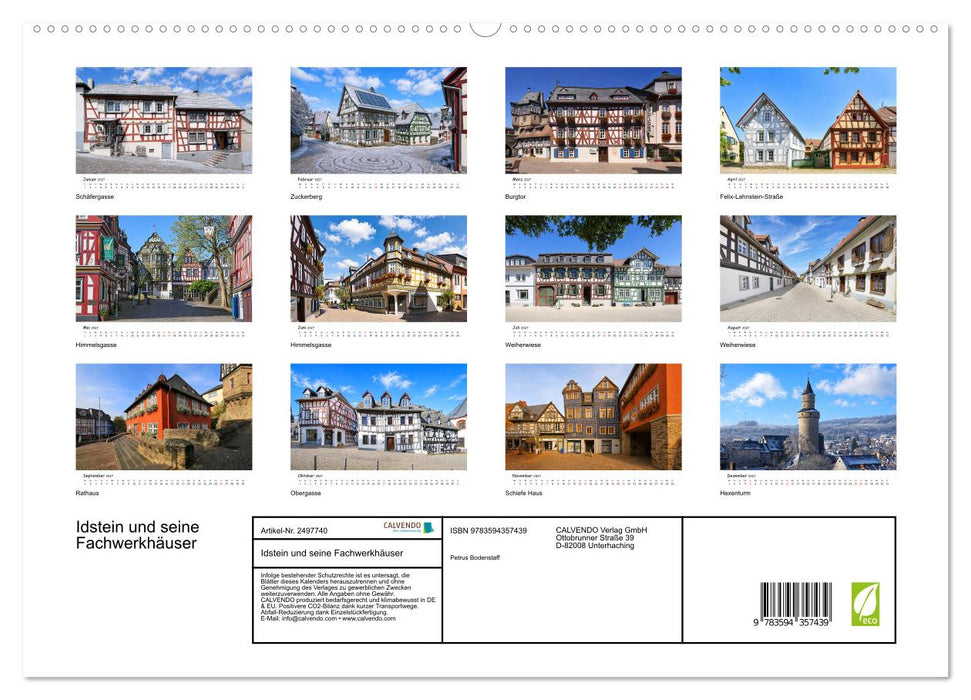 Idstein und seine Fachwerkhäuser (CALVENDO Premium Wandkalender 2027)