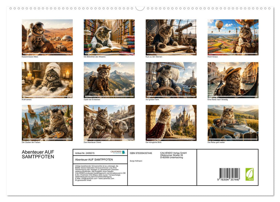 Abenteuer AUF SAMTPFOTEN (CALVENDO Premium Wandkalender 2027)