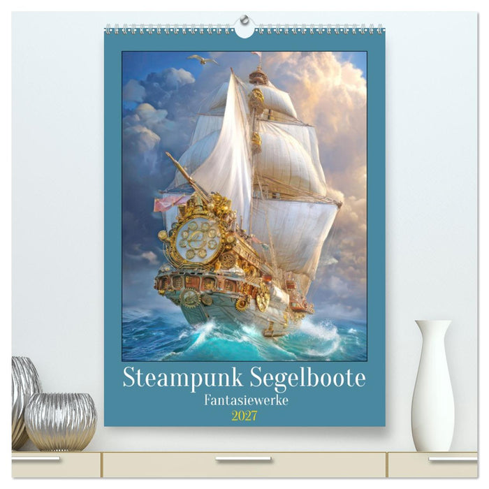 Steampunk Segelboote - Fantasiewerke (CALVENDO Premium Wandkalender 2027)