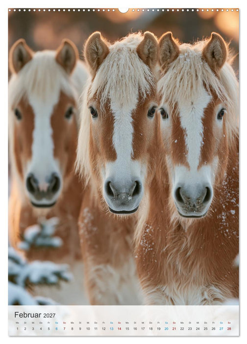 Stolze Haflinger Pferde (CALVENDO Wandkalender 2027)