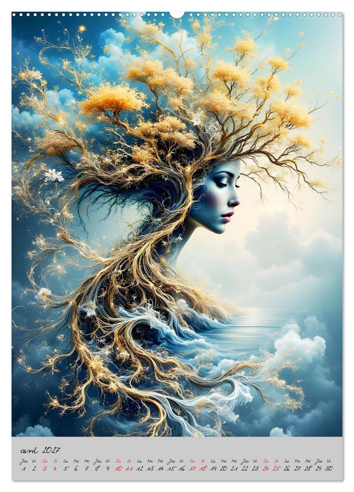 Aura végétale – Quand les arbres se font femmes (CALVENDO Calendrier supérieur 2027)