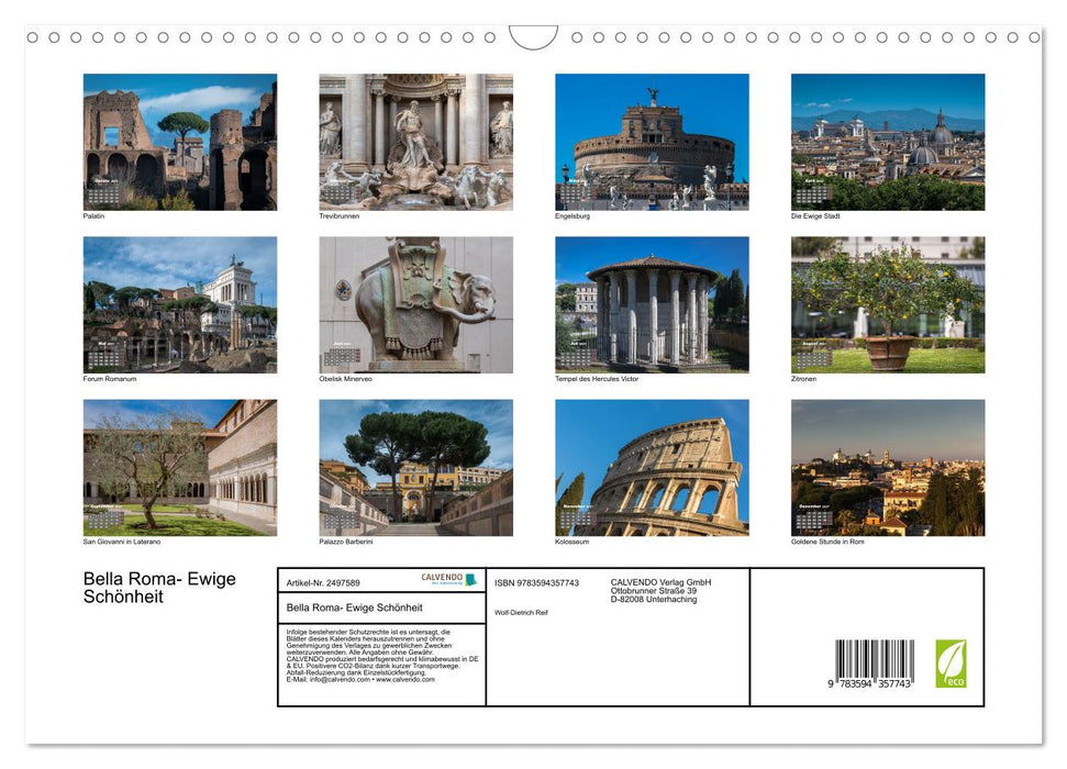 Bella Roma- Ewige Schönheit (CALVENDO Wandkalender 2027)