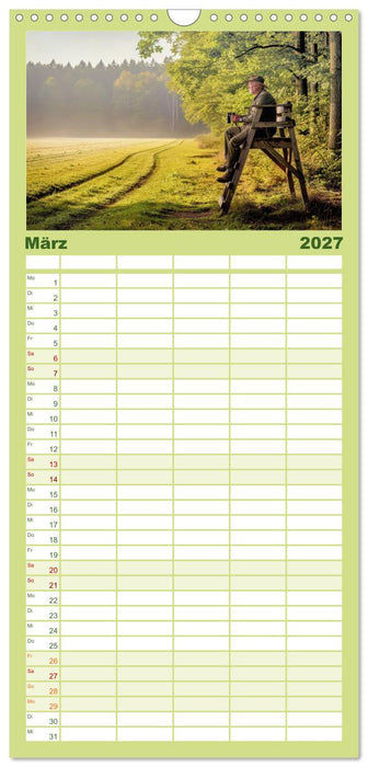Jäger im Wald (CALVENDO Familienplaner 2027)