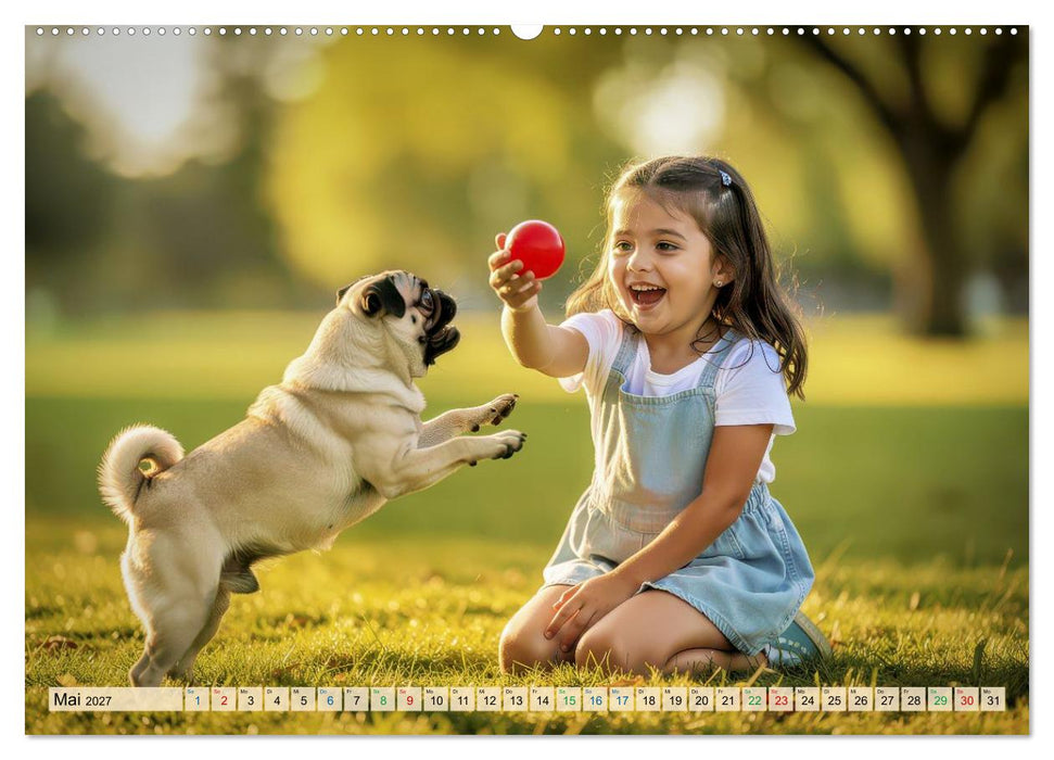 Der kleine Mops-Kalender (CALVENDO Premium Wandkalender 2027)