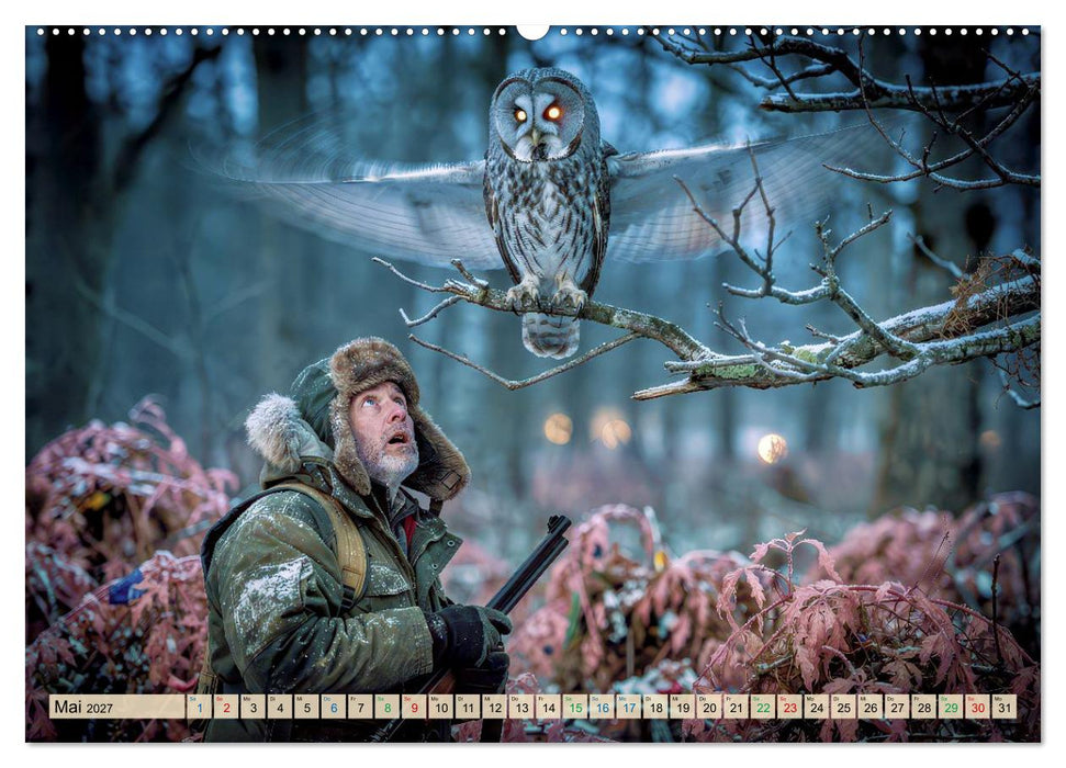 Eulen - furchtlos und elegant (CALVENDO Premium Wandkalender 2027)