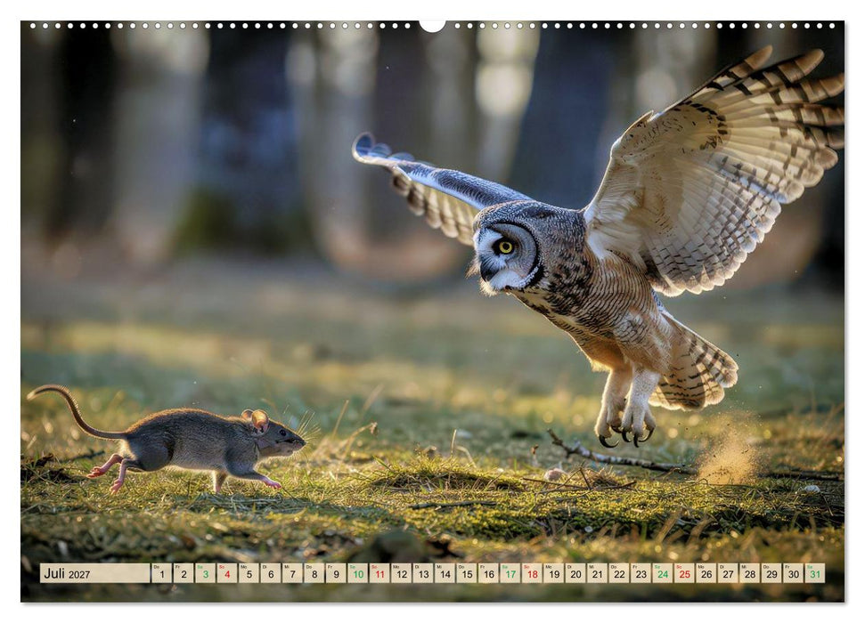 Eulen - furchtlos und elegant (CALVENDO Premium Wandkalender 2027)