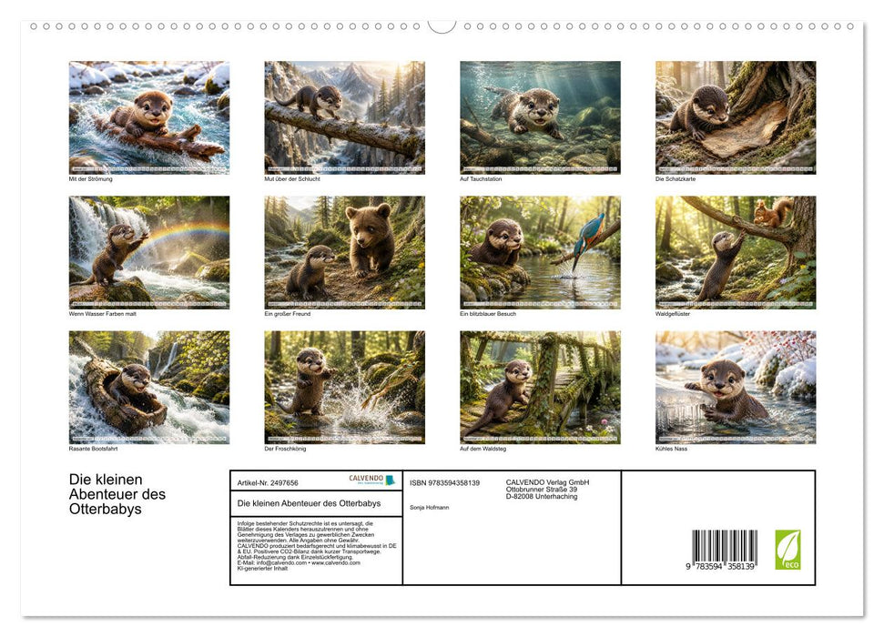 Die kleinen Abenteuer des Otterbabys (CALVENDO Premium Wandkalender 2027)