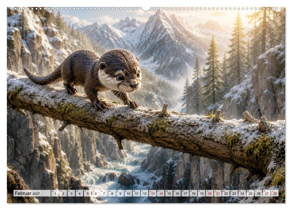 Die kleinen Abenteuer des Otterbabys (CALVENDO Premium Wandkalender 2027)