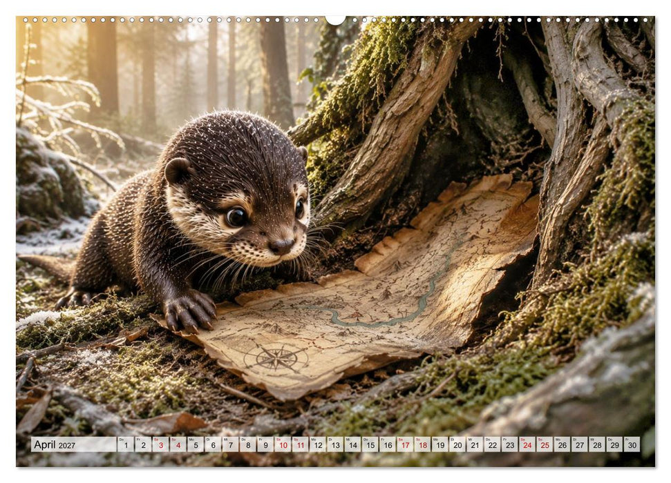Die kleinen Abenteuer des Otterbabys (CALVENDO Premium Wandkalender 2027)