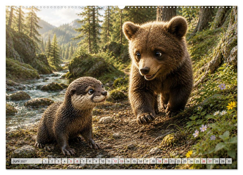 Die kleinen Abenteuer des Otterbabys (CALVENDO Premium Wandkalender 2027)