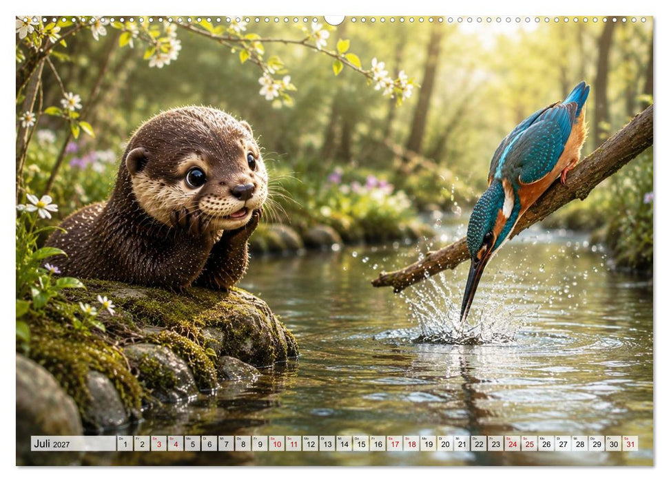 Die kleinen Abenteuer des Otterbabys (CALVENDO Premium Wandkalender 2027)