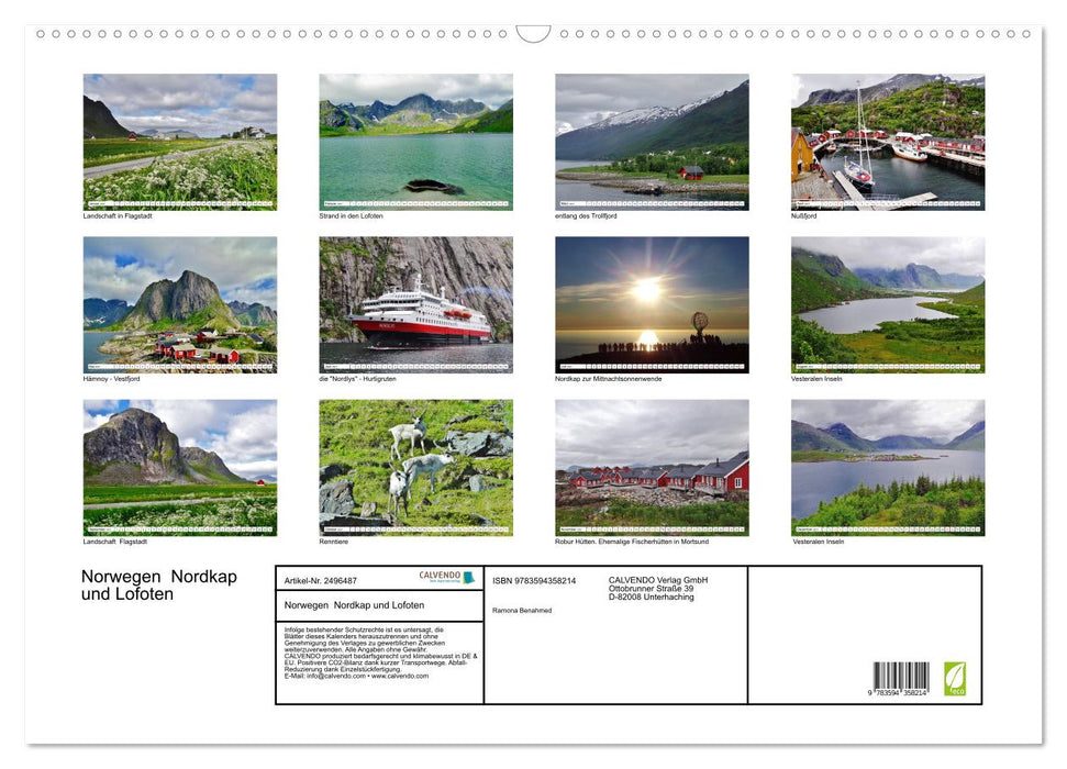 Norwegen Nordkap und Lofoten (CALVENDO Wandkalender 2027)